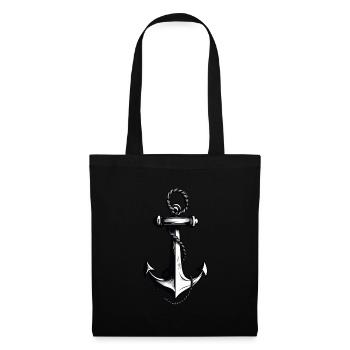 Esthétique Ancre Design Hobby Pêcheur Marin - Sac en tissu - noir - Devant