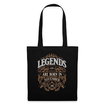 1995 Novembre Né Anniversaire Année de naissance - Sac en tissu - noir - Devant