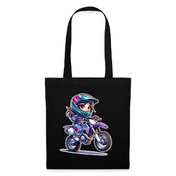 Motocross Women Girls Girl - Tote Bag - black - Front