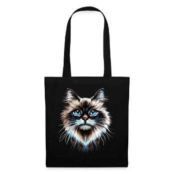 Ragdoll Katze Ragdollkatze Cat Süße Ragdoll Katzen - Stoffbeutel - Schwarz - Vorne
