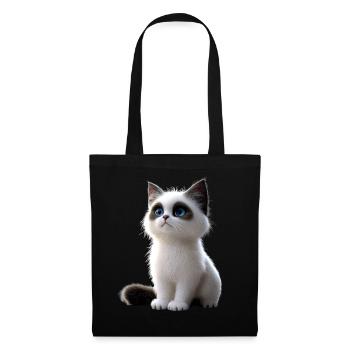 Ragdoll Katze Ragdollkatze Cat Süße Ragdoll Katzen - Stoffbeutel - Schwarz - Vorne