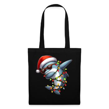 Polka Dot Dolphin Sunglasses Cute Christmas - Tote Bag - black - Front