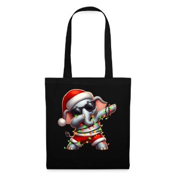 Polka Dot Elephant Sunglasses Cute Christmas - Tote Bag - black - Front