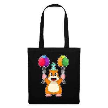 Hamster Birthday Balloon - Tote Bag - black - Front