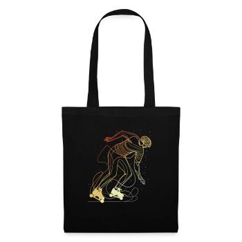 Retro Roller Skater - Stoffbeutel - Schwarz - Vorne