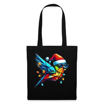 Tupfende Origami-Papier-Kranich-Sonnenbrille Niedl - Stoffbeutel - Schwarz - Vorne