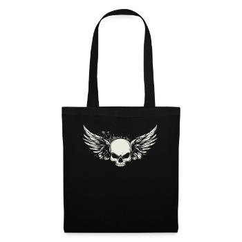 Skull with wings for bikers – Classic - Tote Bag - black - Front