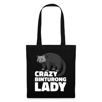 Binturong raton laveur ours rampant chat rampant - Sac en tissu - noir - Devant