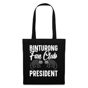 Binturong raton laveur ours rampant chat rampant - Sac en tissu - noir - Devant