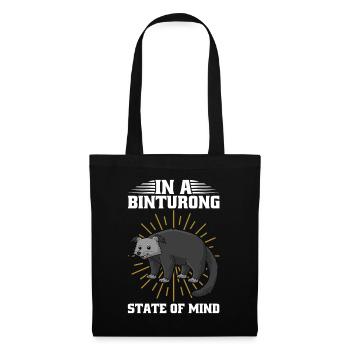 Binturong raton laveur ours rampant chat rampant - Sac en tissu - noir - Devant