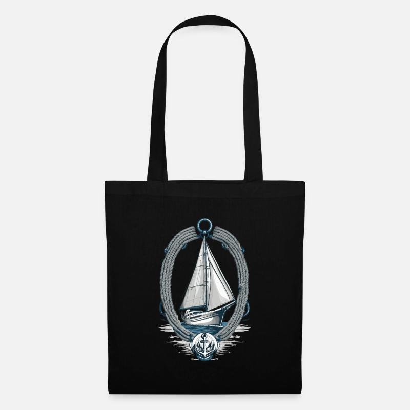 äSegelabenteuer Maritime Eleganz - Stoffbeutel - Schwarz
