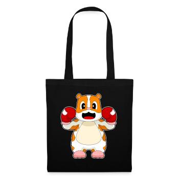 Hamster Boxer Gants de boxe Boxe - Sac en tissu - noir - Devant