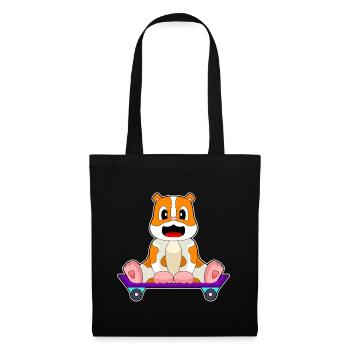 Hamster Skater Skateboard - Sac en tissu - noir - Devant