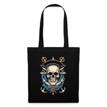 Pirate Costume Design Pirate Flag Jolly Roger - Tote Bag - black - Front