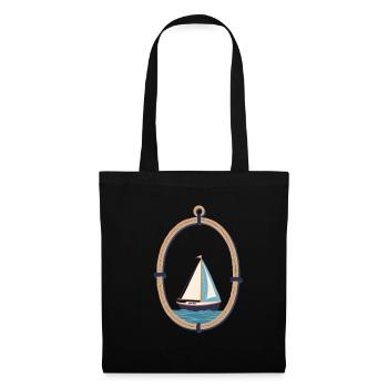 Marins Aventure Navigation maritime - Sac en tissu - noir - Devant