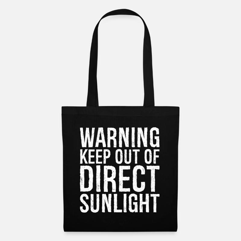 warning keep out of direct sunlight funny - Tote Bag - black