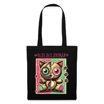 Mental Psychopath Cute But Broken Design - Tote Bag - black - Front