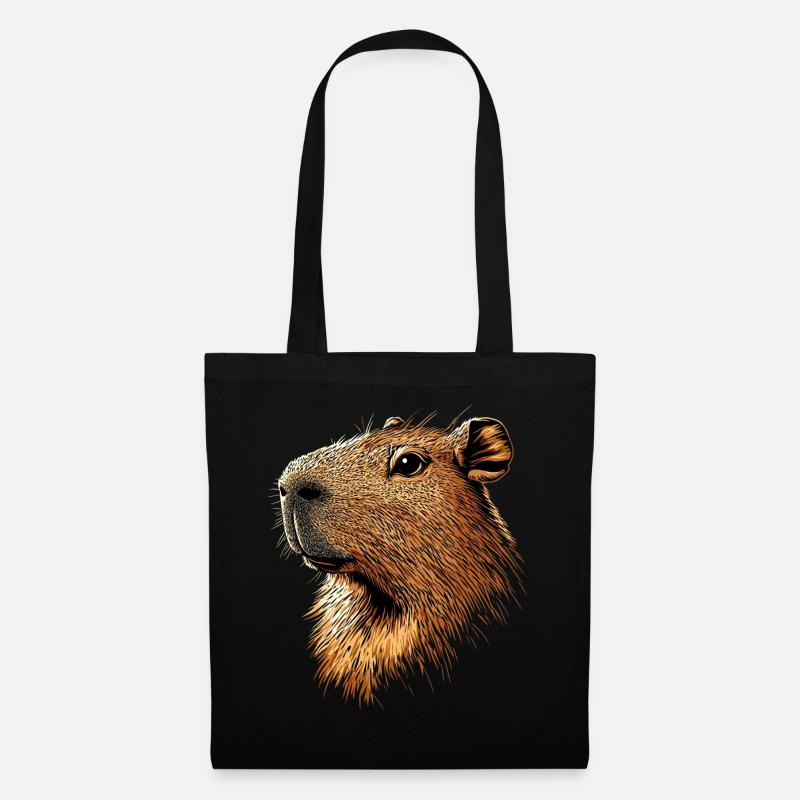Capybara Be Capy Wasserschwein Lustiges Capybara - Stoffbeutel - Schwarz