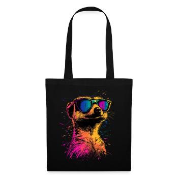 Meerkat Sunglasses Colorful Cute Meerkat - Tote Bag - black - Front