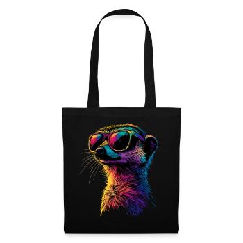 Meerkat Sunglasses Colorful Cute Meerkat - Tote Bag - black - Front