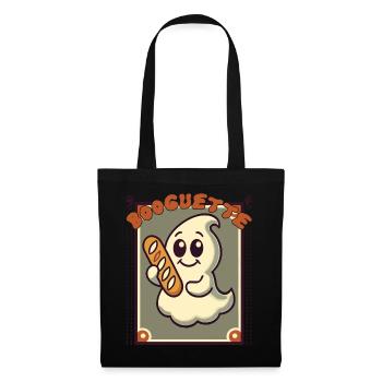 Ghost with baguette for Booguette fans - Tote Bag - black - Front