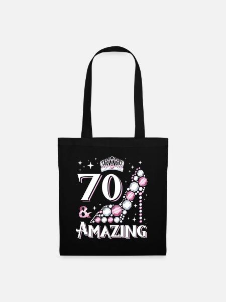 Stilvolles Schuh-Design zum 60. Geburtstag Frauen - Stoffbeutel - Schwarz