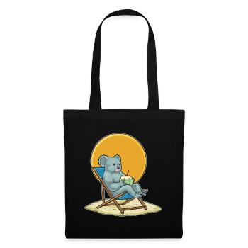 Koala Strand Kokosnuss Sommer - Sac en tissu - noir - Devant