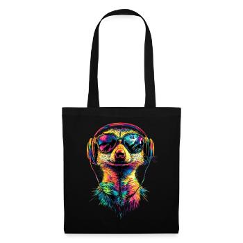 Meerkat Sunglasses Colorful Cute Meerkat - Tote Bag - black - Front