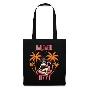 Halloween Mode de vie Sorcière de plage - Sac en tissu - noir - Devant