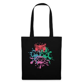Pixel Controller – Conception de jeu rétro - Sac en tissu - noir - Devant