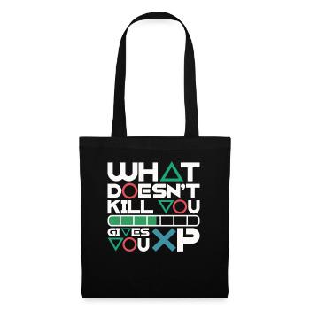 What doesn't kill you gives you XP – Motivation - Tote Bag - black - Front