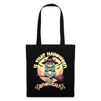 Is The Halloween Enough Cat Witch Hat - Tote Bag - black - Front