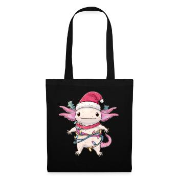 Mignon Kawaii Axolotl Père Noël - Sac en tissu - noir - Devant