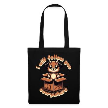 Compagnon de chien mignon pour vous - Sac en tissu - noir - Devant