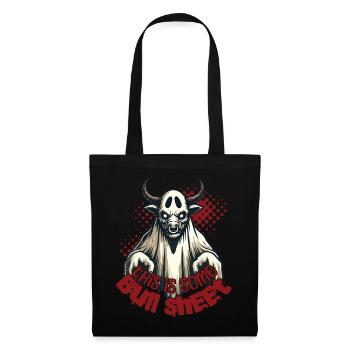 Taureau effronté avec dicton pour les occasions humoristiques - Sac en tissu - noir - Devant