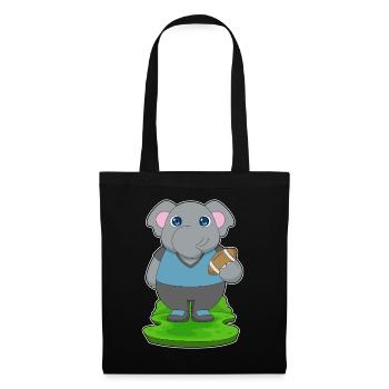 Elephant American Football Sport - Tote Bag - black - Front