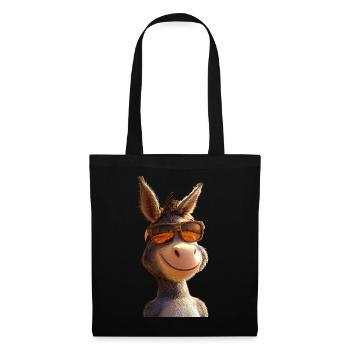Esel Hausesel Donkey Reiten Stall Liebe Süßer Esel - Stoffbeutel - Schwarz - Vorne