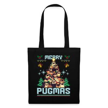 Christmas Pug Ugly Christmas Merry Pugmas - Tote Bag - black - Front