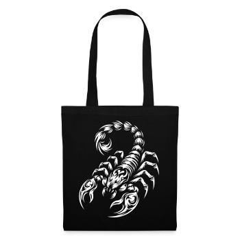 Scorpion tribal - Sac en tissu - noir - Devant