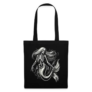 Skeleton Mermaid Mystic Ocean Art - Tote Bag - black - Front