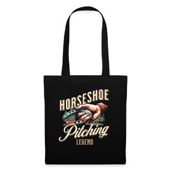Horseshoe Throwing Horseshoe Pitching - Tote Bag - black - Front