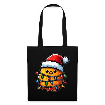 Cute Kawaii Chicken Nugget Nug Santa Hat - Tote Bag - black - Front