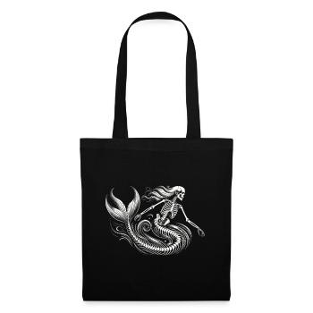 Squelette Sirène Art Mystique - Sac en tissu - noir - Devant