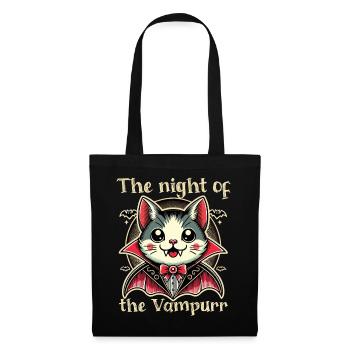 Kawaii Vampire Cat Night Of The Vampire - Tote Bag - black - Front