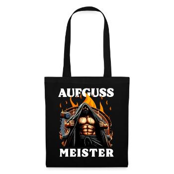 Sauna Aufguss Meister - Stoffbeutel - Schwarz - Vorne