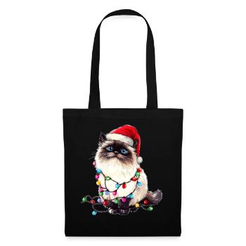 Chapeau de Noël Himalayan Cat Noël - Sac en tissu - noir - Devant