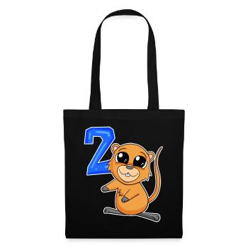 2 Birthday Motif Quokka - Two Years Old - Tote Bag - black - Front