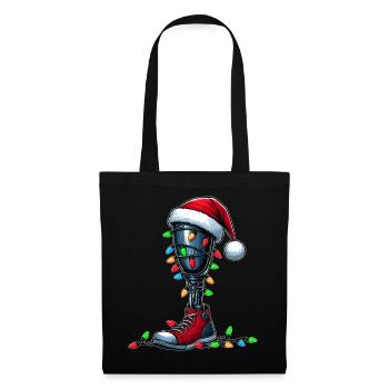 Leg Prostheses Amputated Amputation Christmas Hat - Tote Bag - black - Front