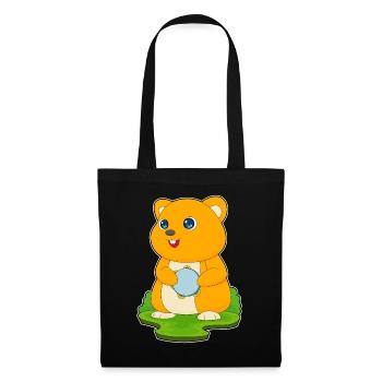 Hamster Musicien Drum Musique - Sac en tissu - noir - Devant
