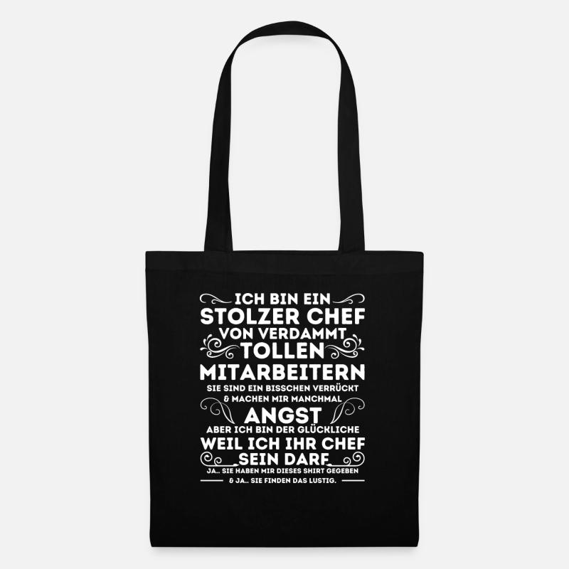 EIN STOLZER CHEF VON VERDAMMT TOLLEN MITARBEITERN - Stoffbeutel - Schwarz